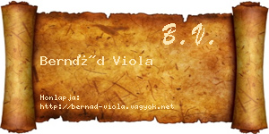 Bernád Viola névjegykártya